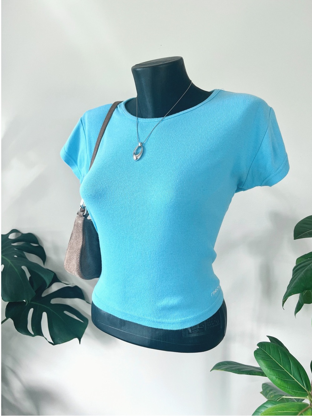 Vintage 1995 REEBOK | Sky Blue Baby Tee